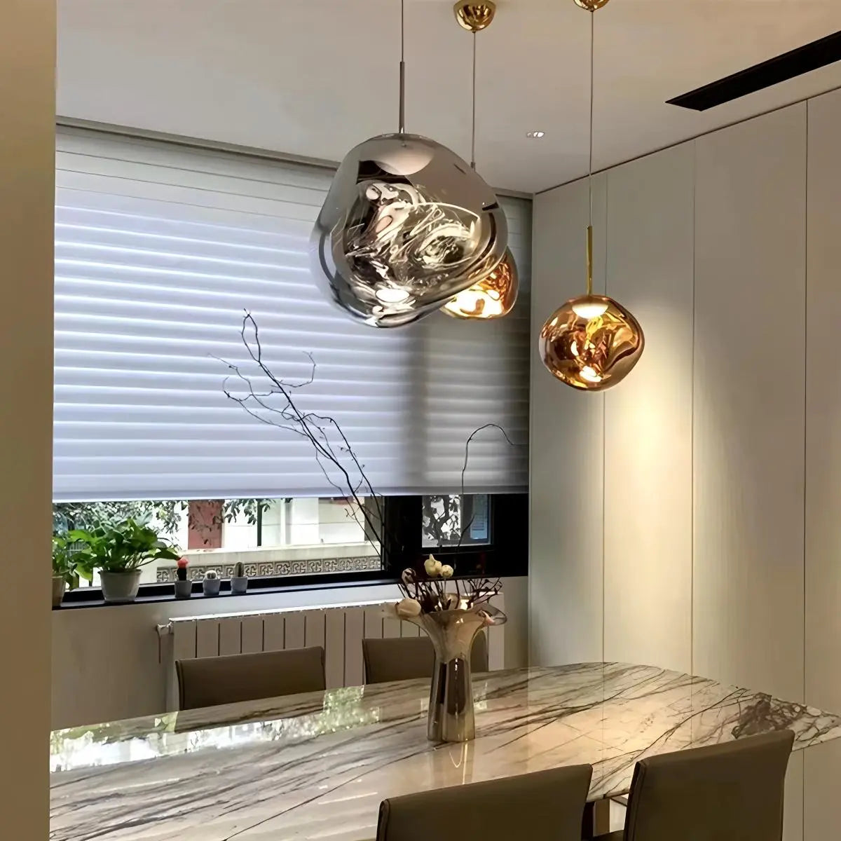 Lava Glass Pendant Light with Sculptural Design