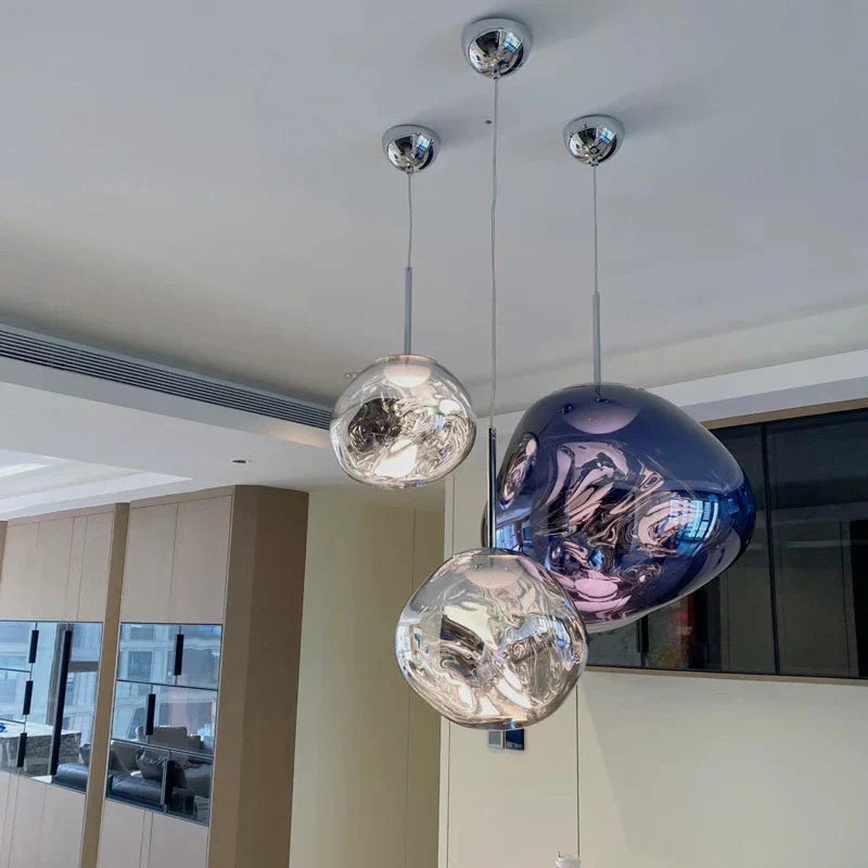Lava Glass Pendant Light with Sculptural Design