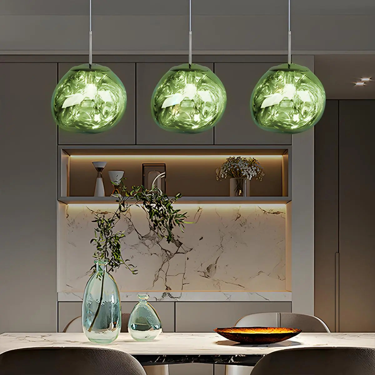 Lava Glass Pendant Light with Sculptural Design