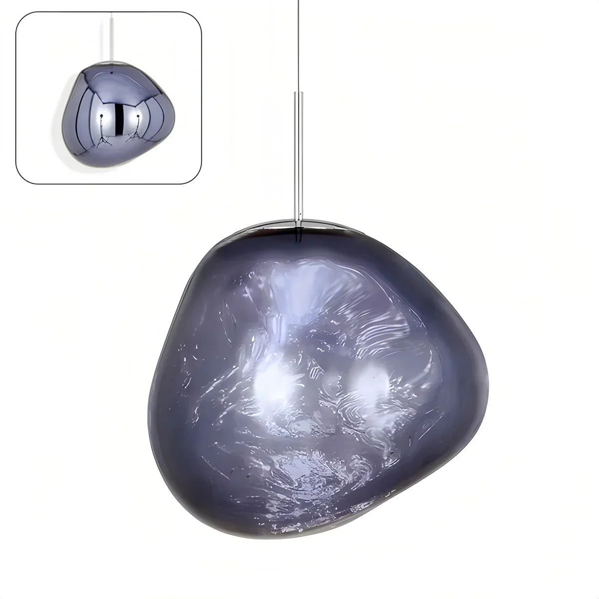 Lava Glass Pendant Light with Sculptural Design