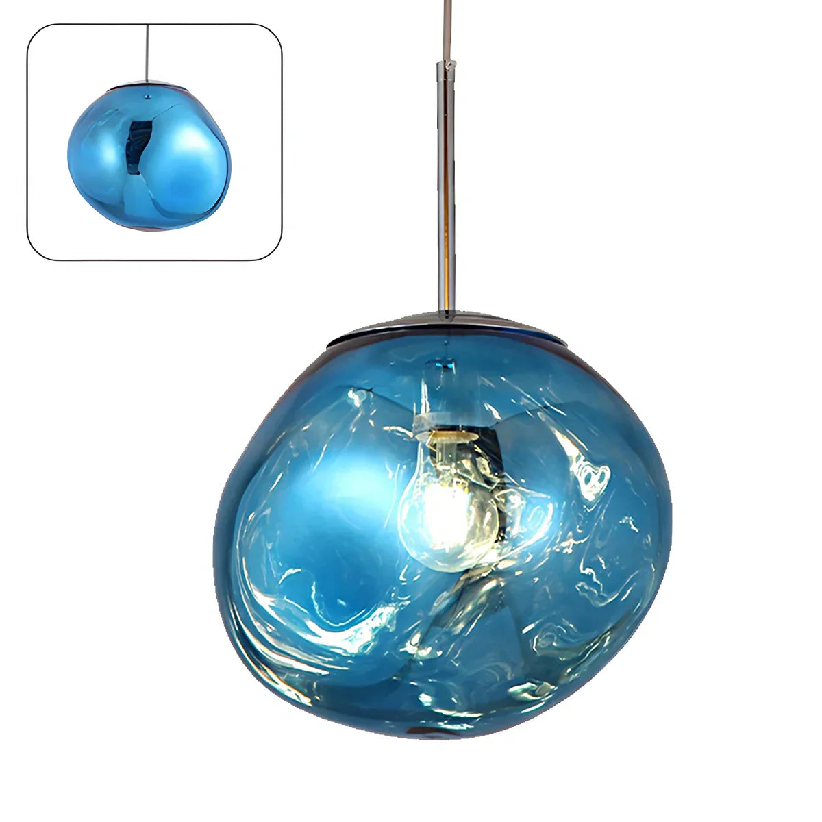 Lava Glass Pendant Light with Sculptural Design