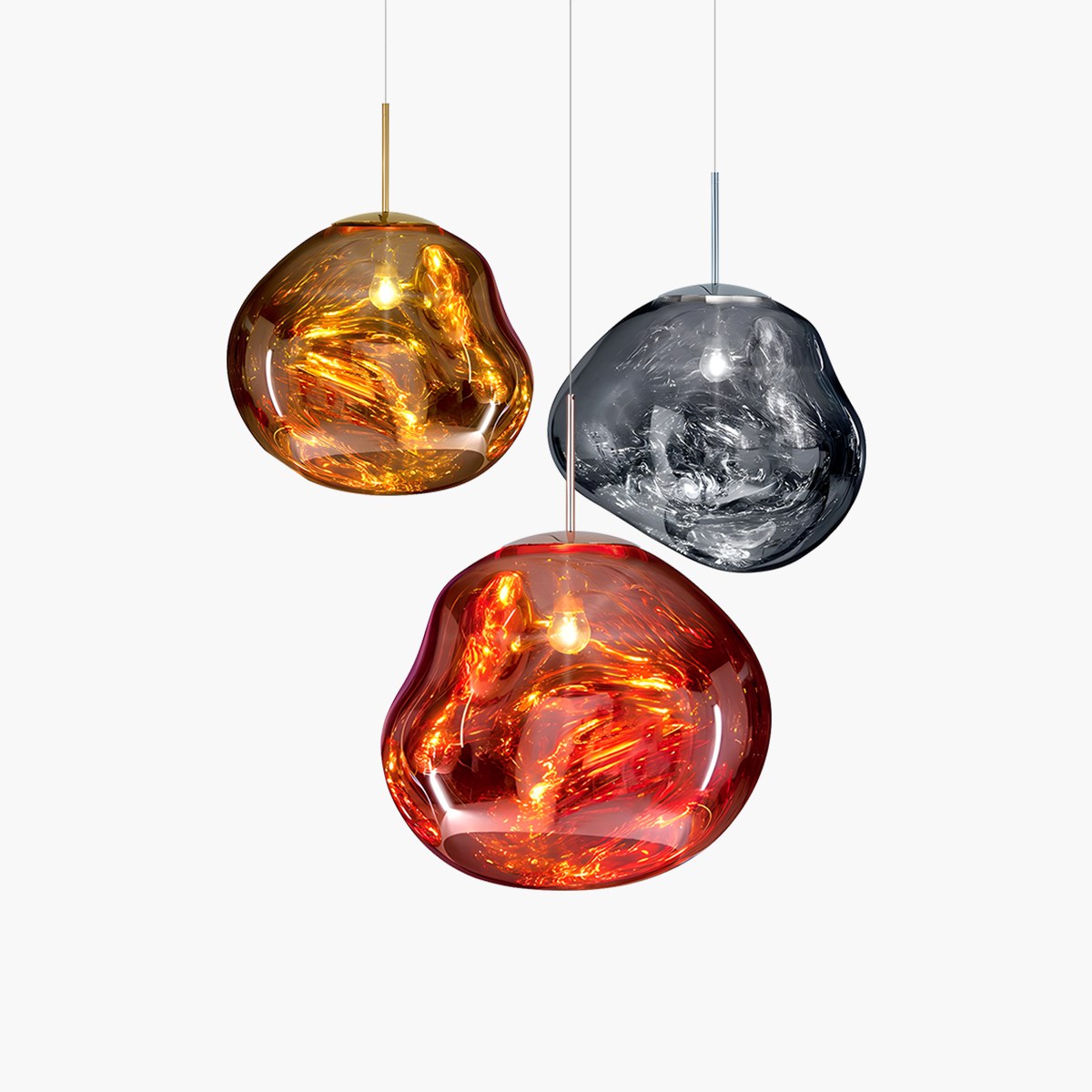 Lava Glass Pendant Light with Sculptural Design