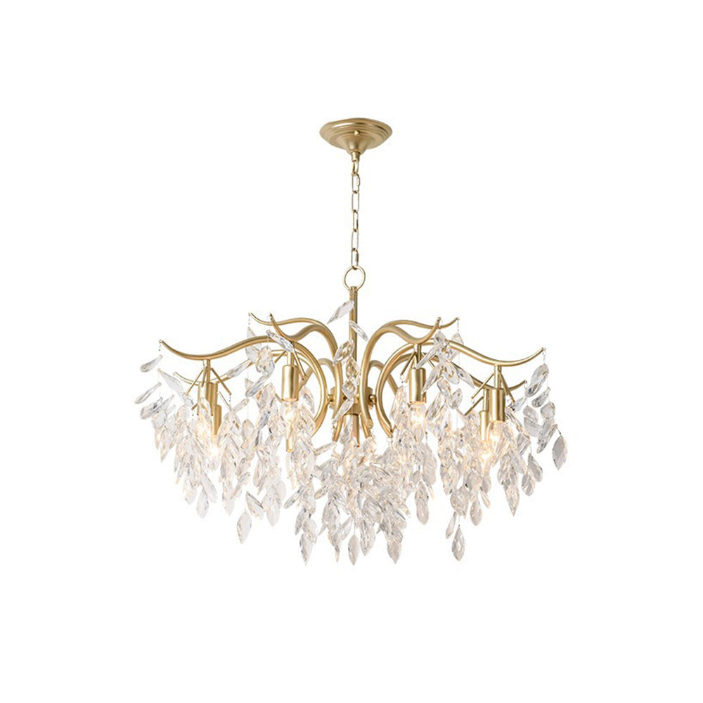 Luxury Chandelier Crystal Lights with Gold Branch Design