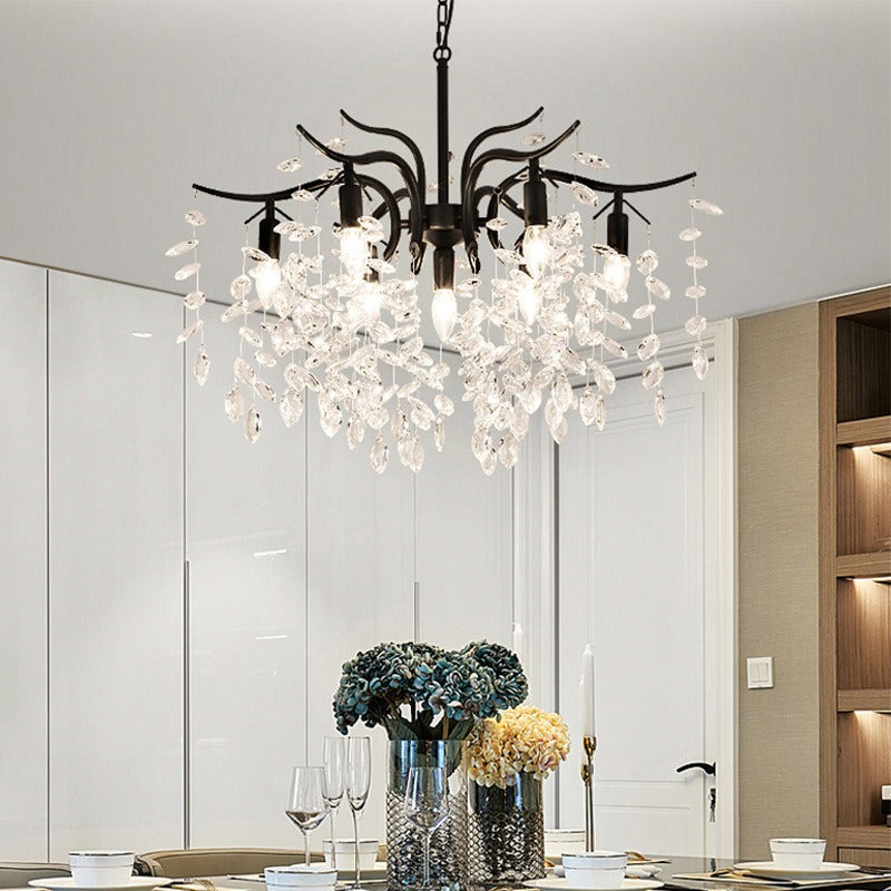Luxury Chandelier Crystal Lights with Gold Branch Design