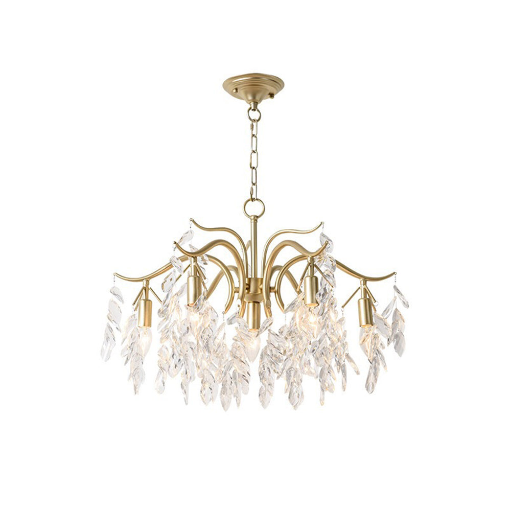 Luxury Chandelier Crystal Lights with Gold Branch Design