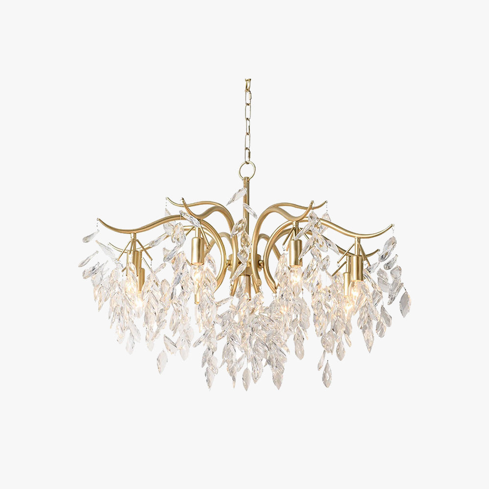 Luxury Chandelier Crystal Lights with Gold Branch Design
