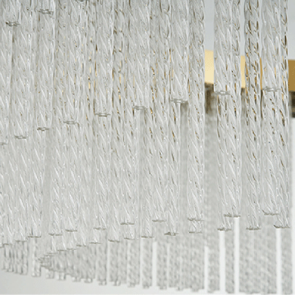 Luxury Crystal Ring Chandelier with Gold Frame