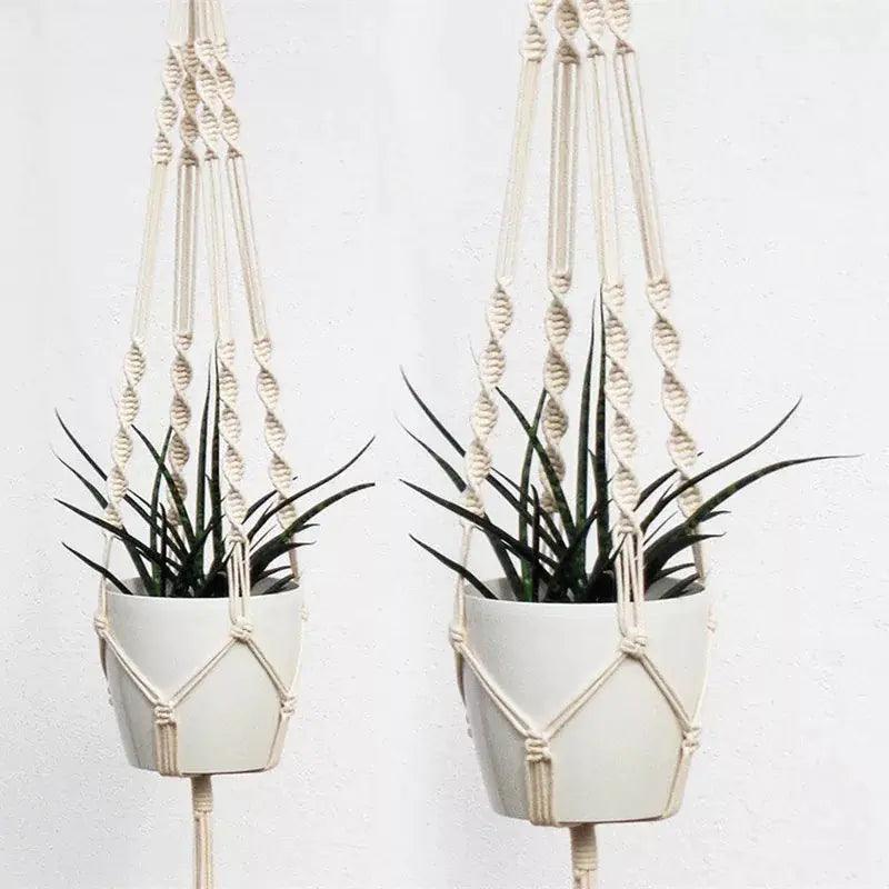 Macrame Hanging Planter with Cotton Rope Design