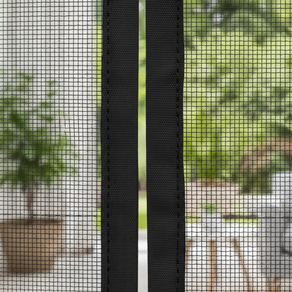 Magnetic Soft Gauze Mesh Door Curtains with Auto Close