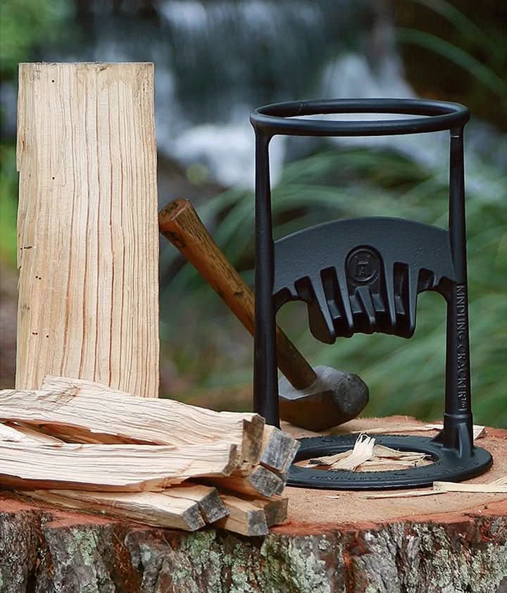 Manual Kindling Splitter with Safety Ring Base