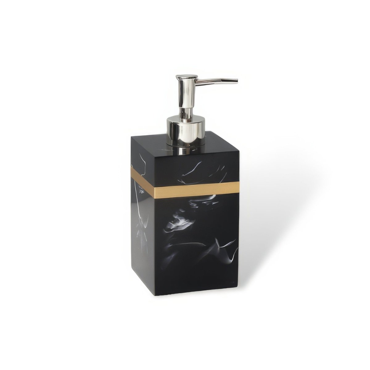 Marble Bathroom Organizer with Gold Accent Design