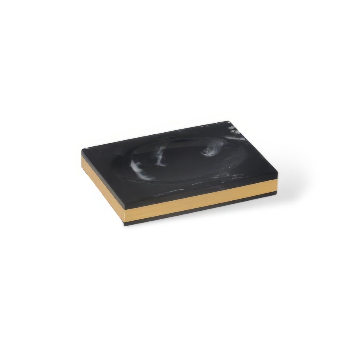 Marble Bathroom Organizer with Gold Accent Design