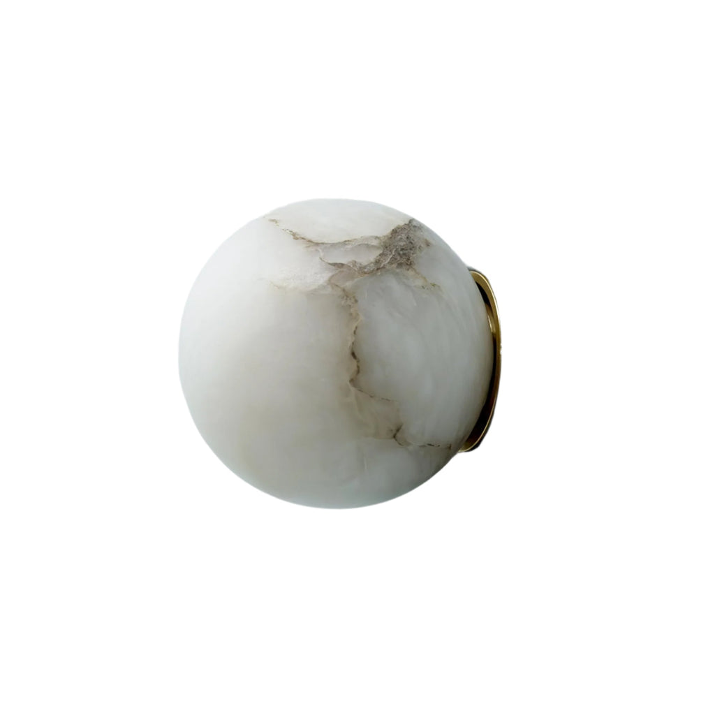 Marble Globe Wall Light with Japandi Style