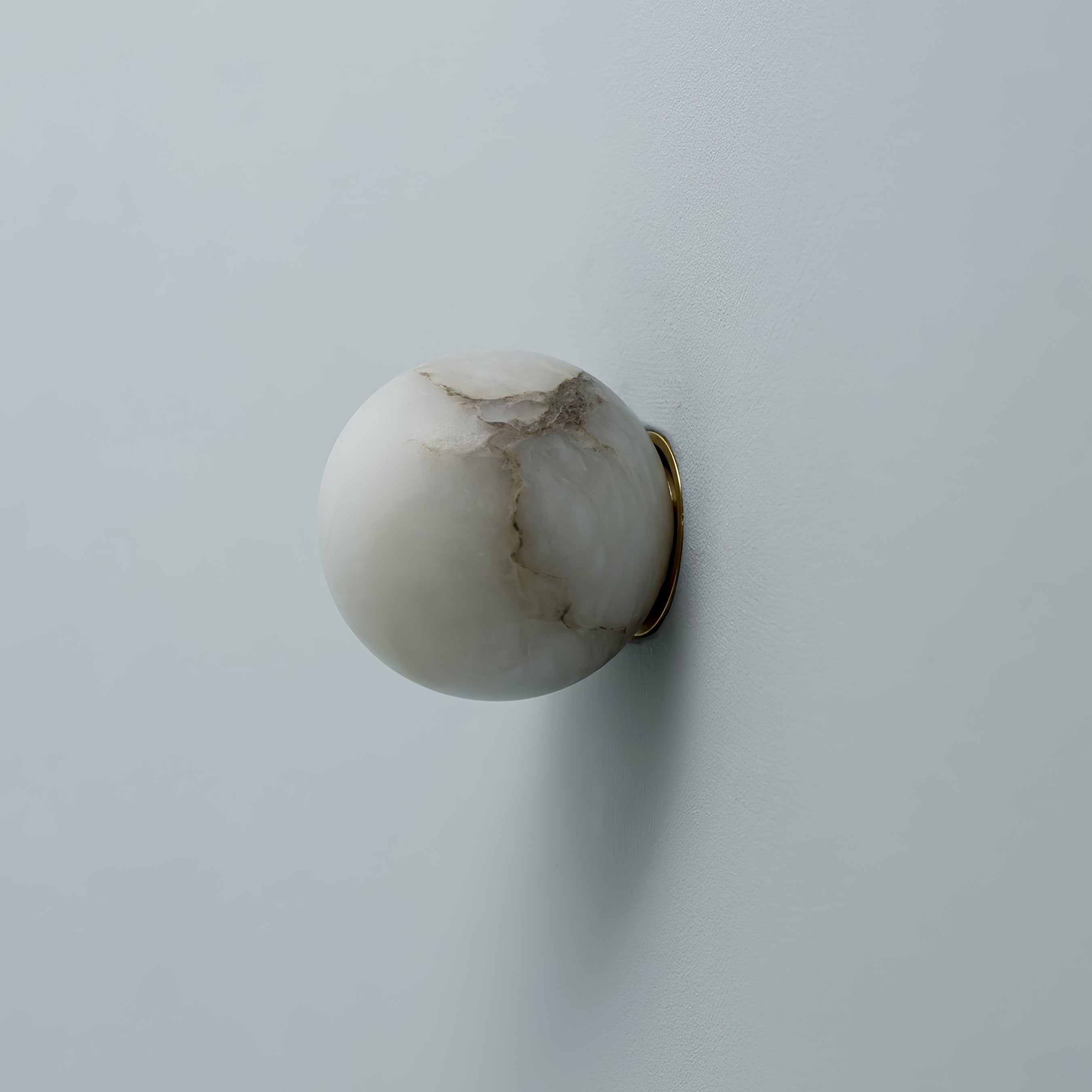 Marble Globe Wall Light with Japandi Style