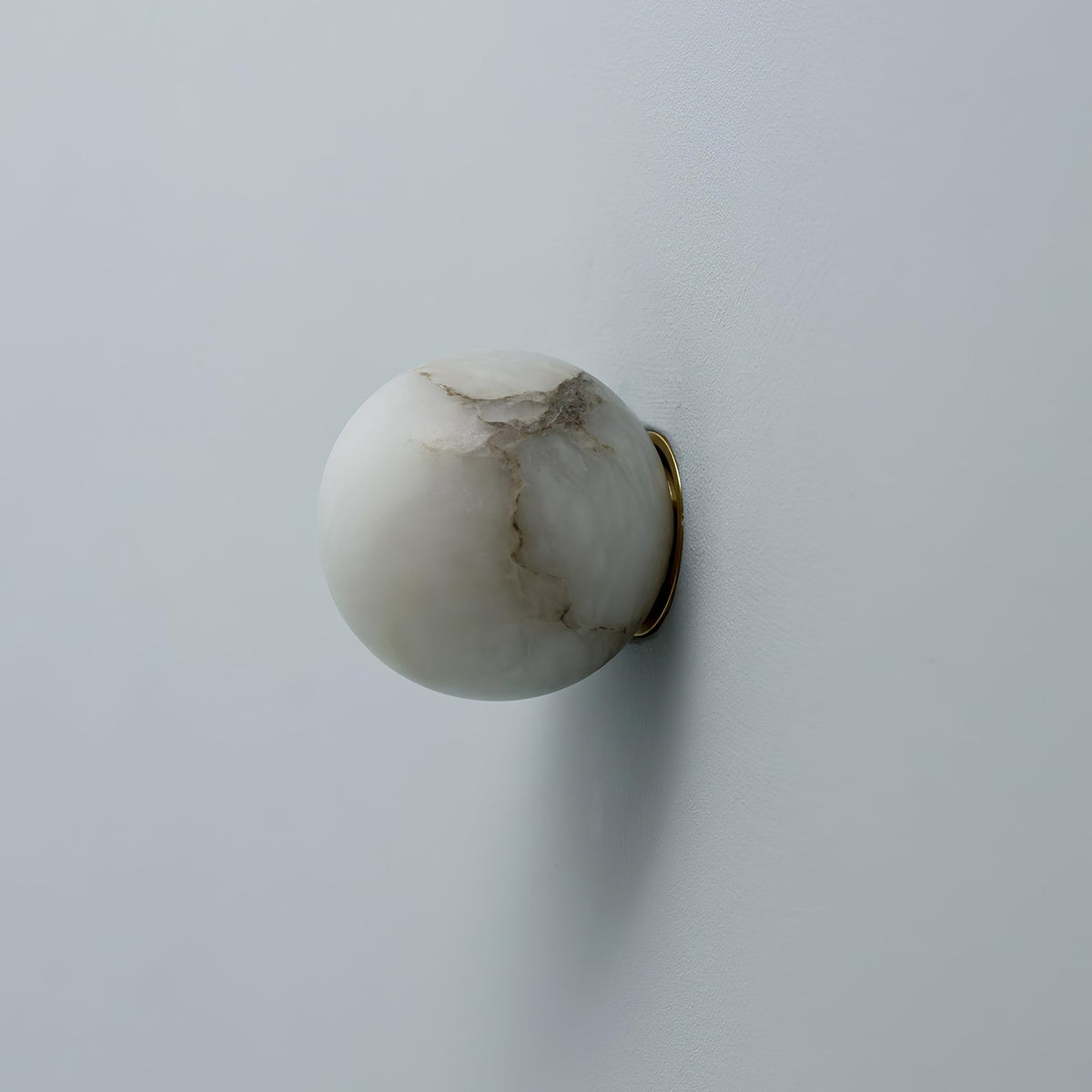 Marble Globe Wall Light with Japandi Style