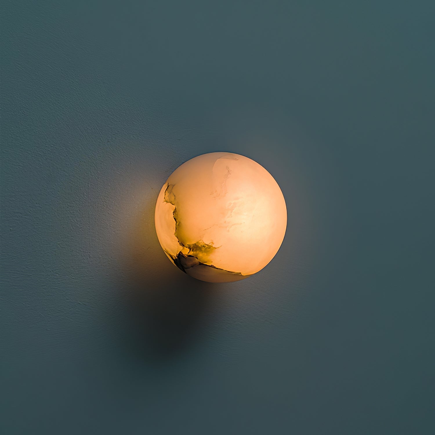 Marble Globe Wall Light with Japandi Style