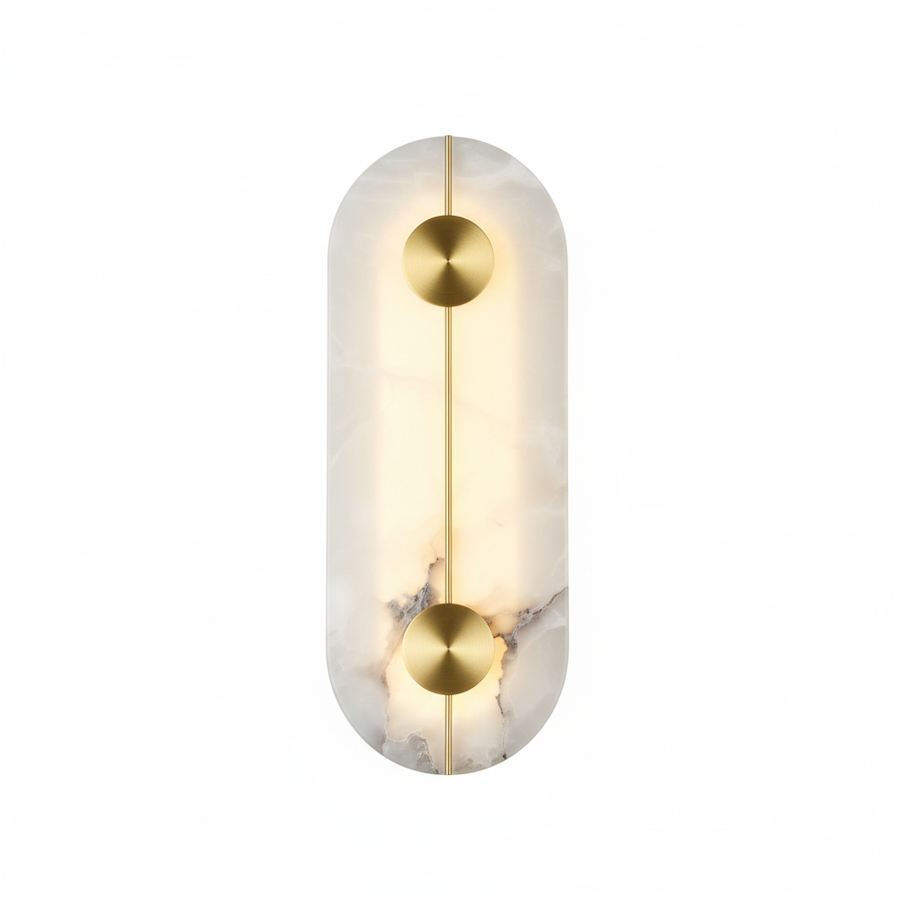 Marble Round Wall Light with Nordic Design