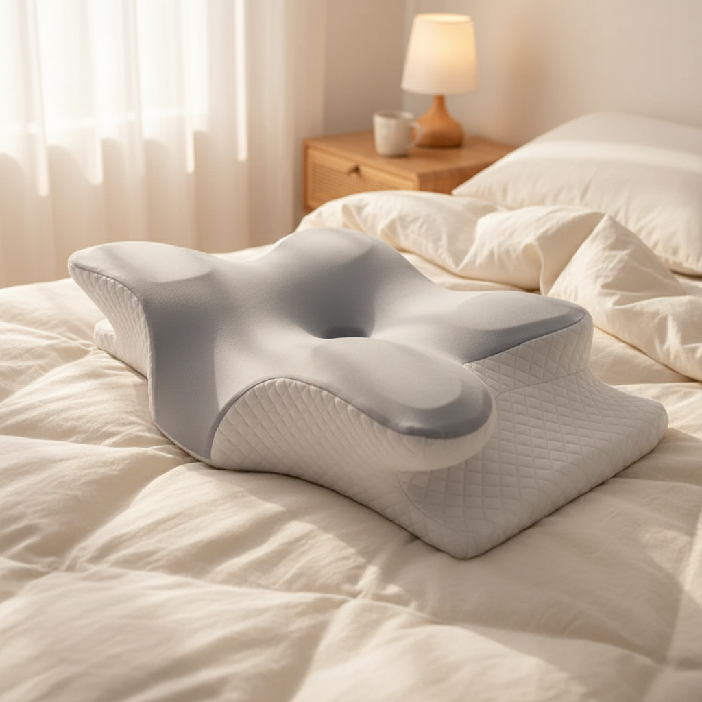 Memory Foam Pillow with Ergonomic Contour Design