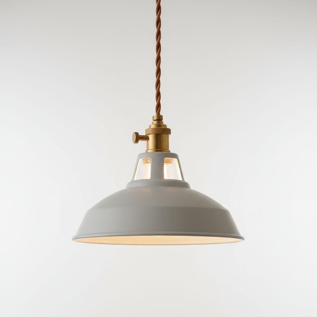 Metal Pendant Light with Dome Shade