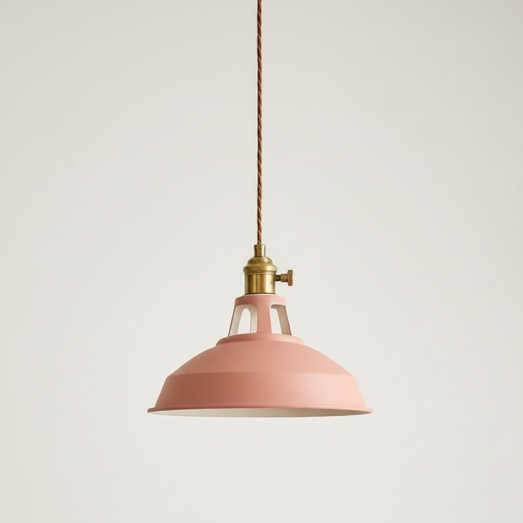 Metal Pendant Light with Dome Shade