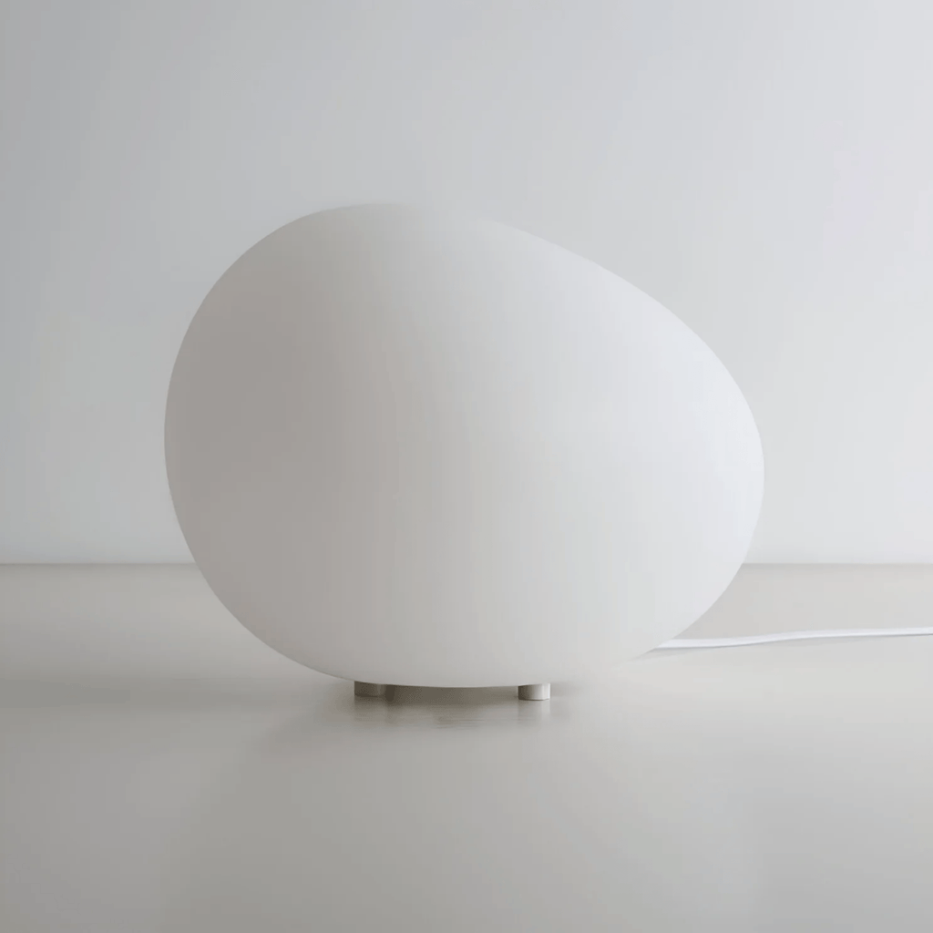 Minimal White Table Lamp with Soft Glow Design