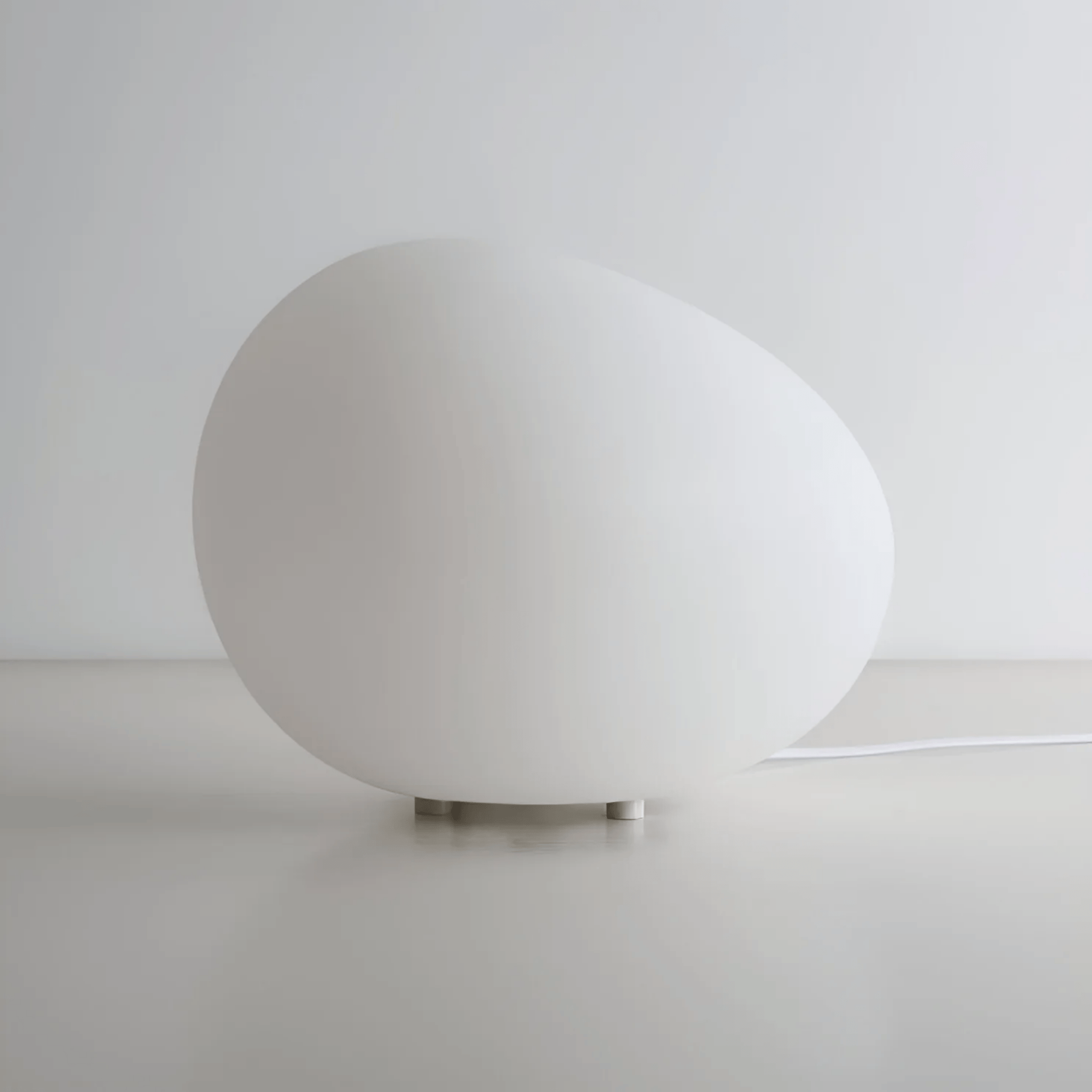 Minimal White Table Lamp with Soft Glow Design