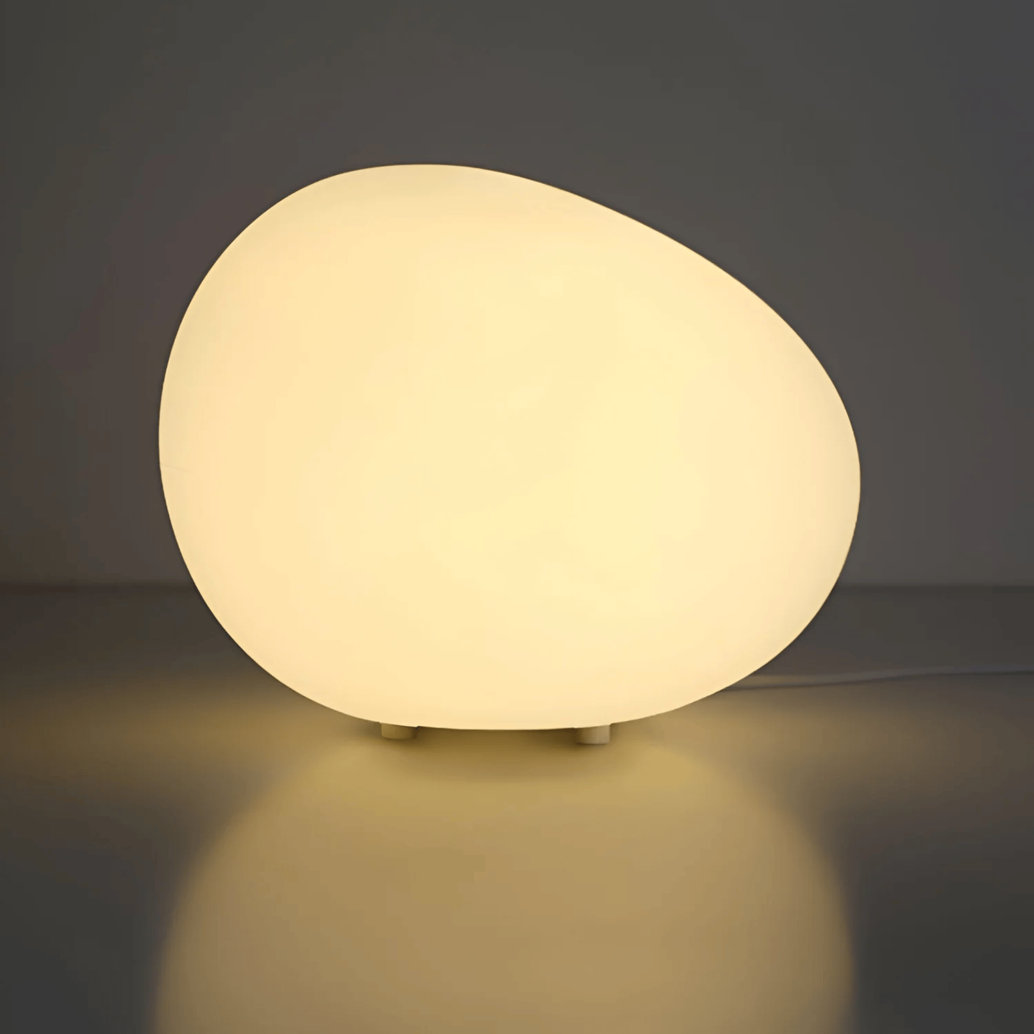 Minimal White Table Lamp with Soft Glow Design