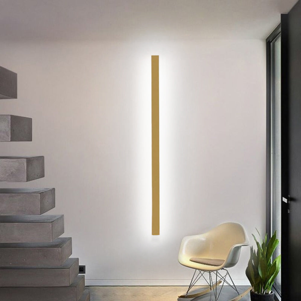 Minimalist Linear Wall Light with LED Strip Glow