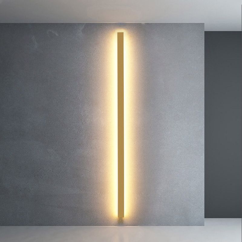 Minimalist Linear Wall Light with LED Strip Glow