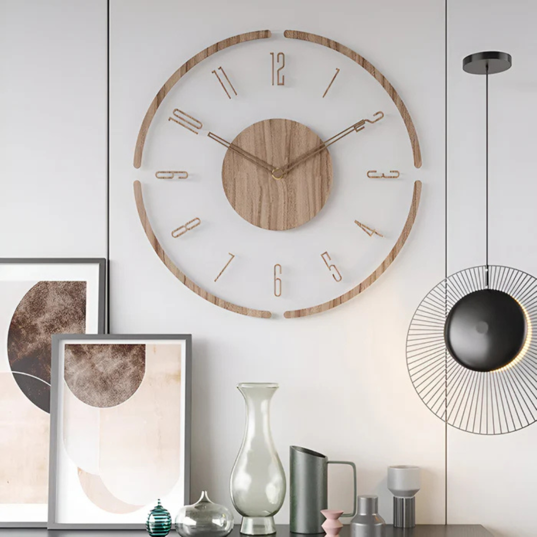 Modern Acrylic Wood Wall Clock