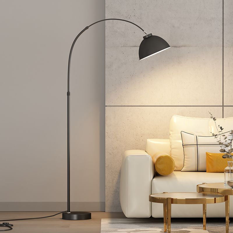 Modern Arc Floor Lamp with Metal Shade