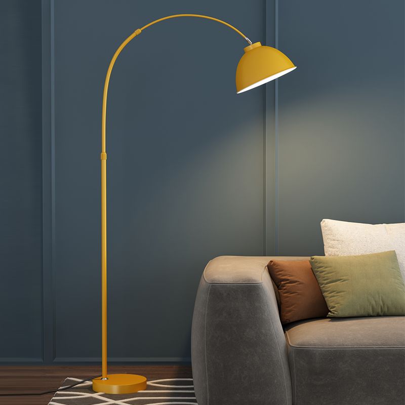 Modern Arc Floor Lamp with Metal Shade