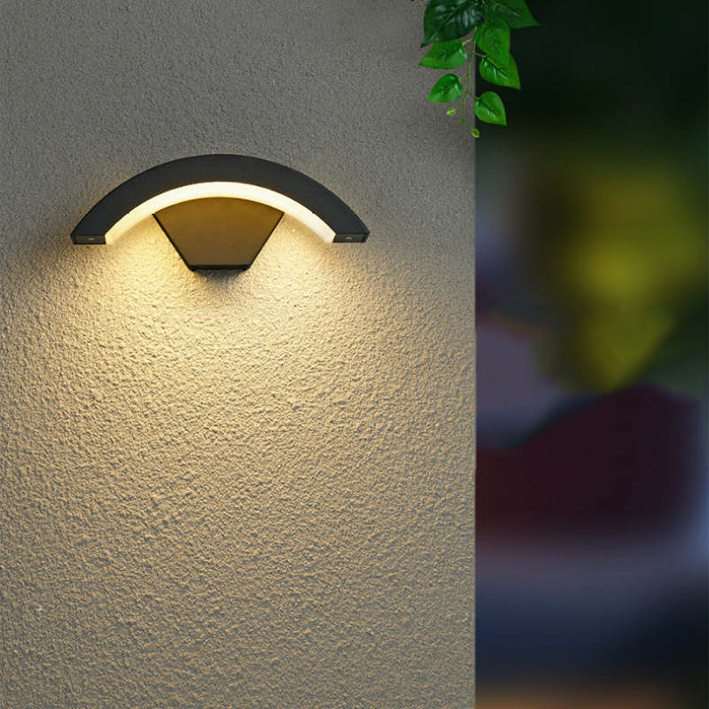Modern Arc Outdoor Wall Light with Motion Sensor