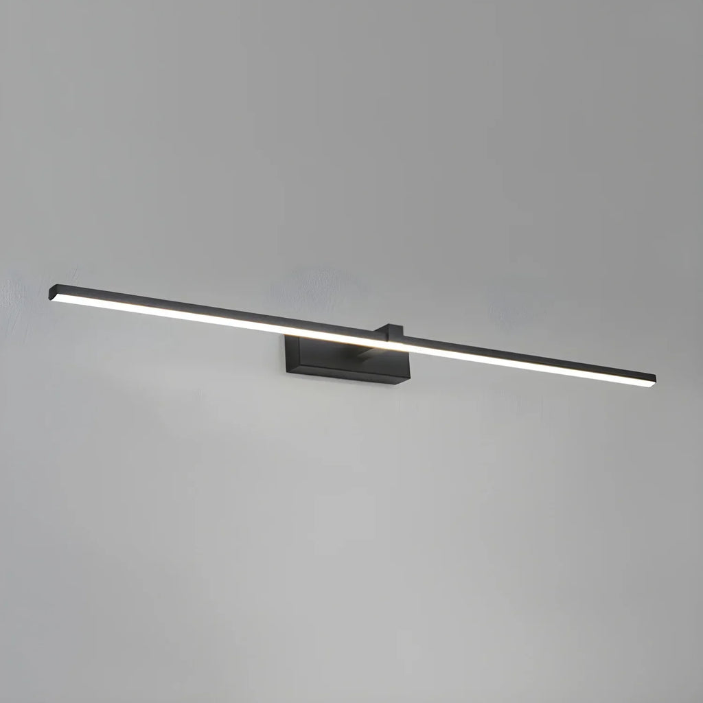 Modern Black & Gold Vanity Mirror Wall Light with LED Bar