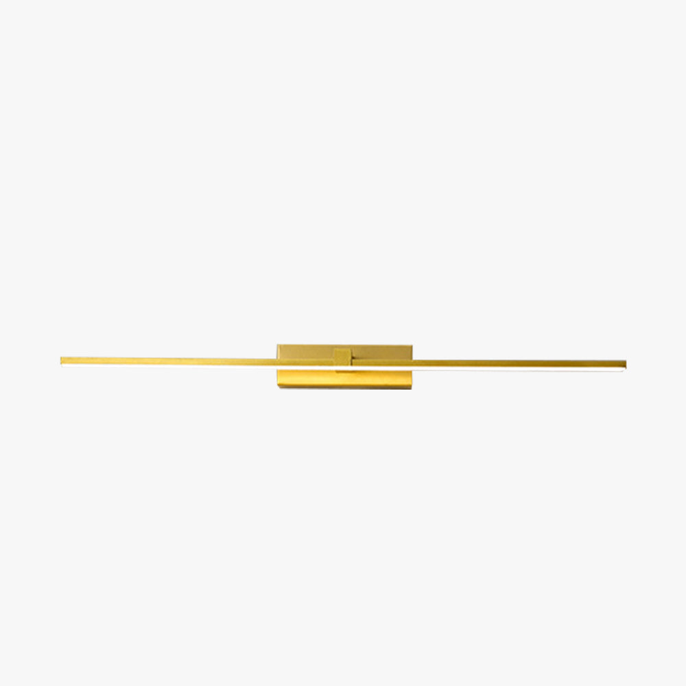 Modern Black & Gold Vanity Mirror Wall Light with LED Bar