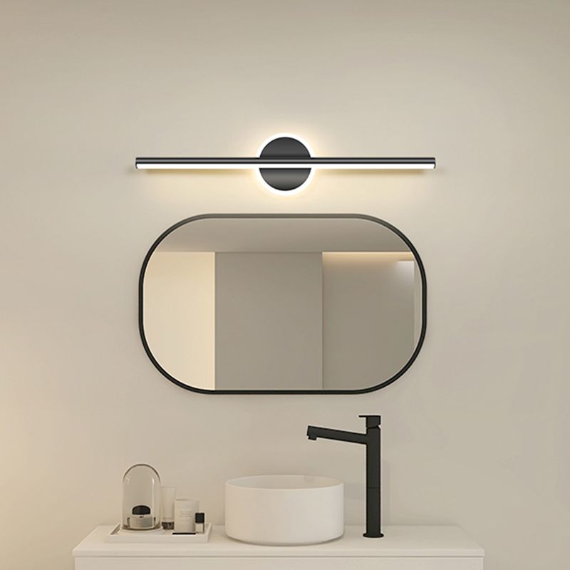Modern Black Vanity Mirror Wall Light with LED Bar