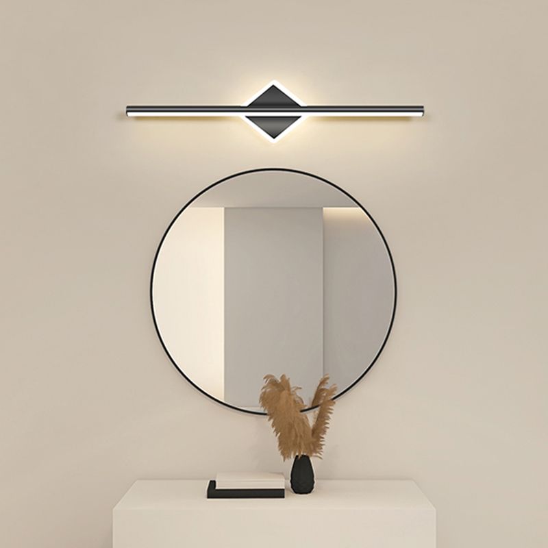 Modern Black Vanity Mirror Wall Light with LED Bar