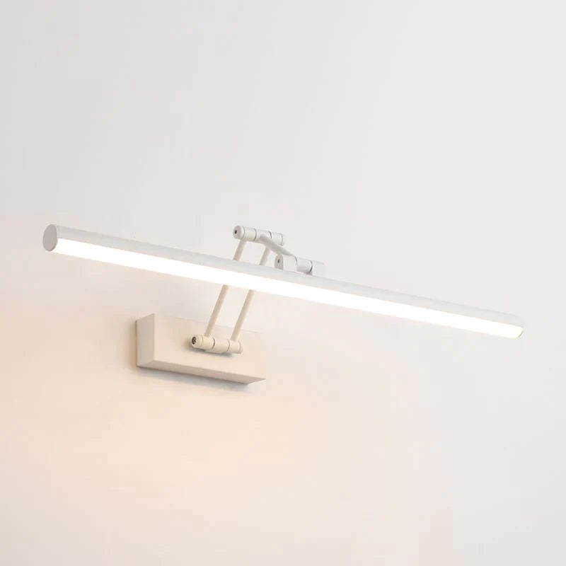 Modern Black & White Vanity Wall Mirror Light with LED Bar
