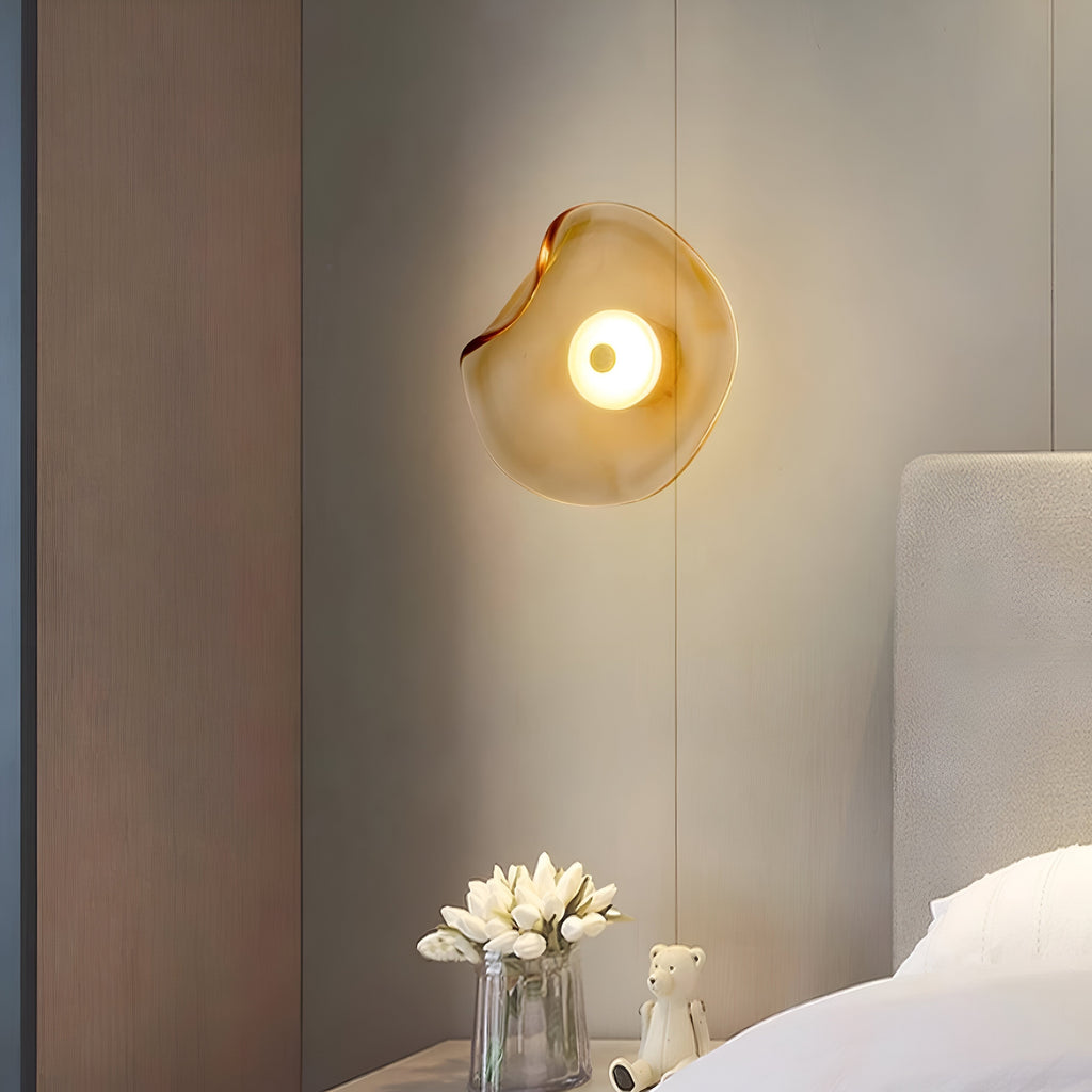 Wabi-Sabi Organic Wall Sconce with Sculptural Japandi Design