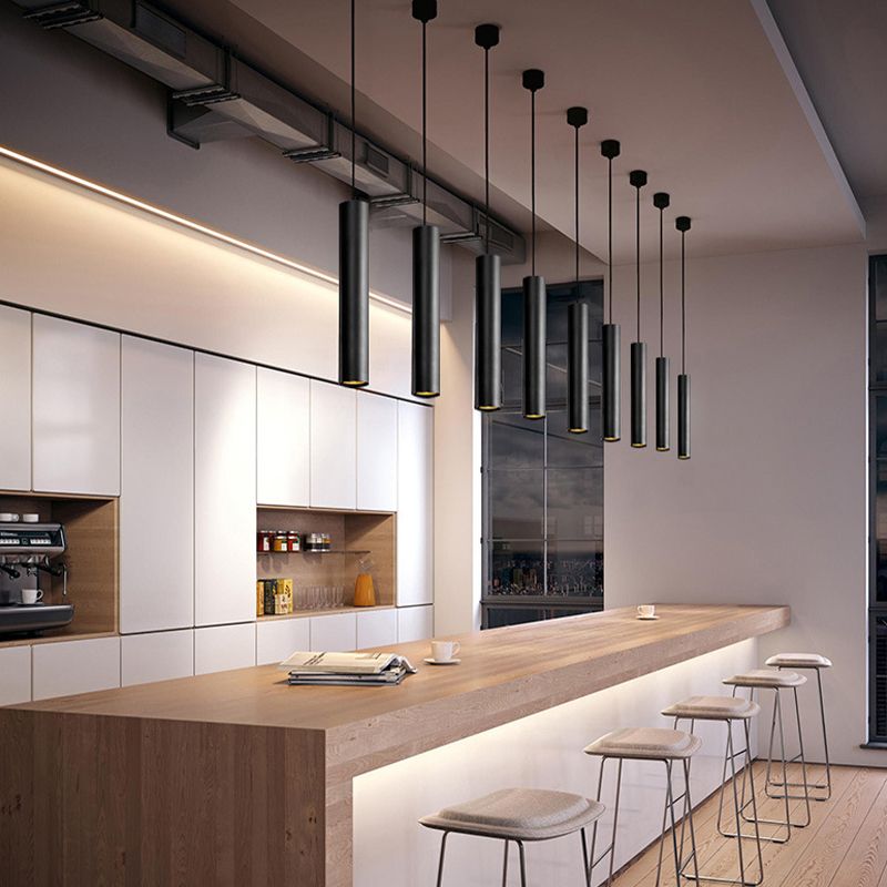 Modern Cylinder Pendant Light with Minimalist Tube Design