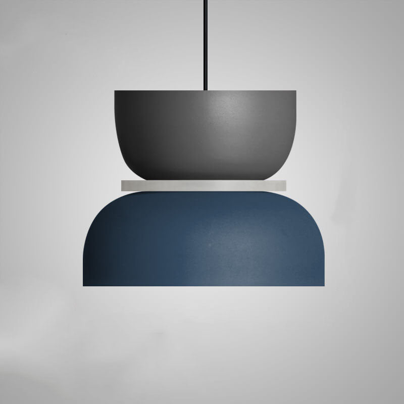 Modern Dome Pendant Light with Color Layers