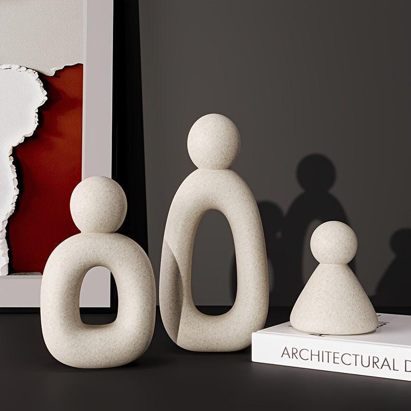 Modern Family Sculpture Set with Minimalist Design