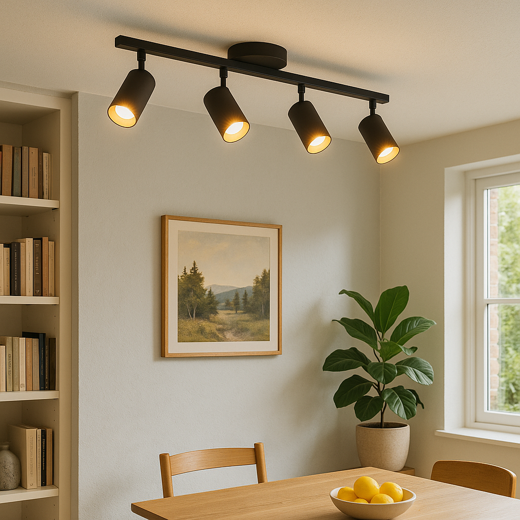 Modern Four Head Ceiling Spotlights