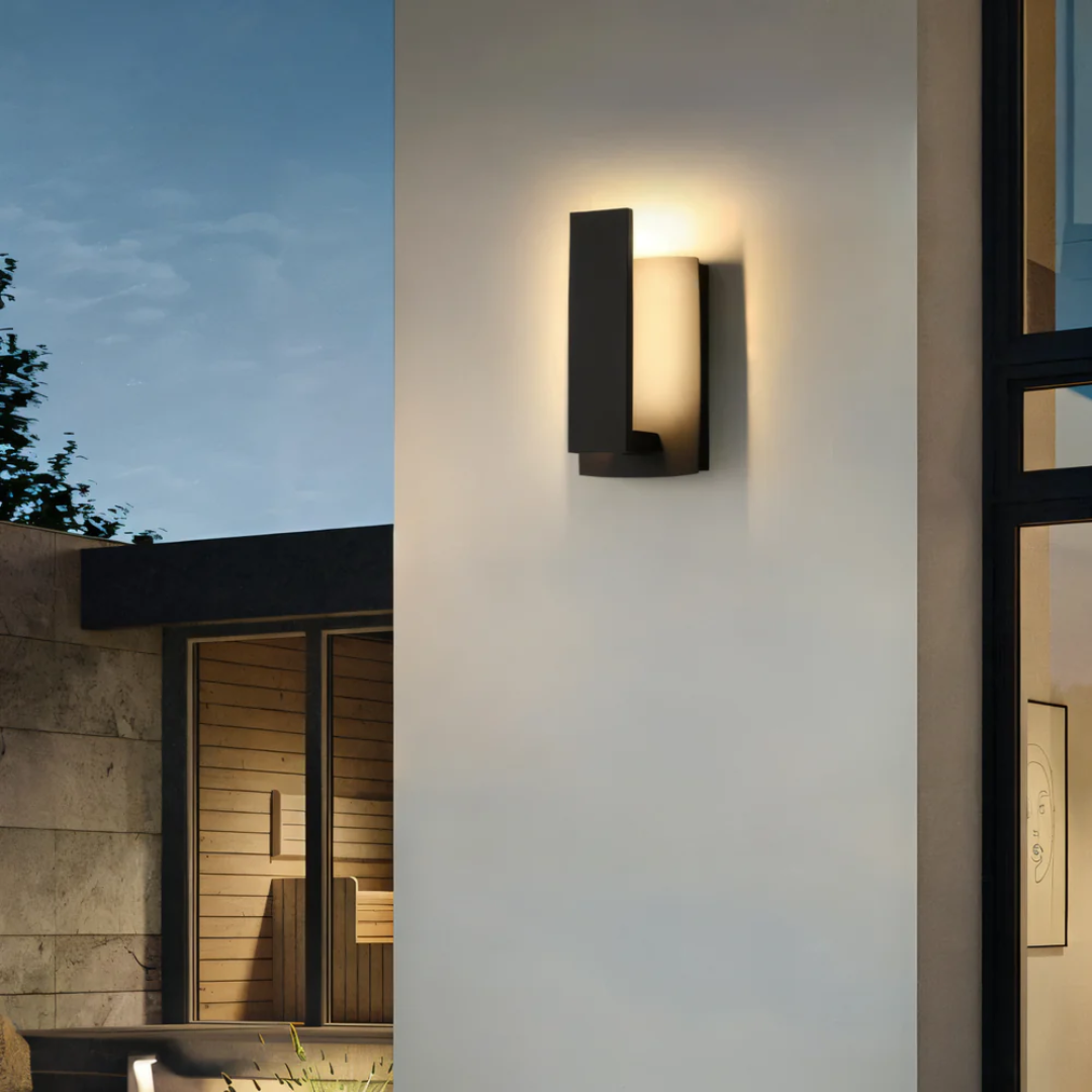 Modern Garden Wall Light with LED Up Glow
