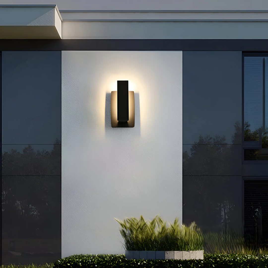 Modern Garden Wall Light with LED Up Glow