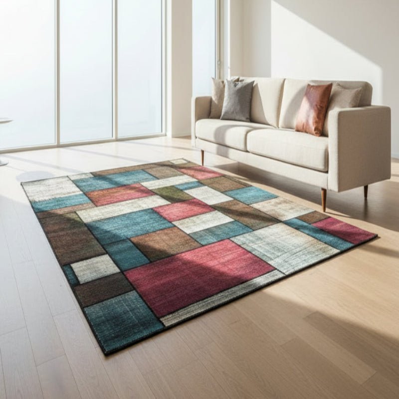 Modern Geometric Area Rug with Soft Non-Slip Design