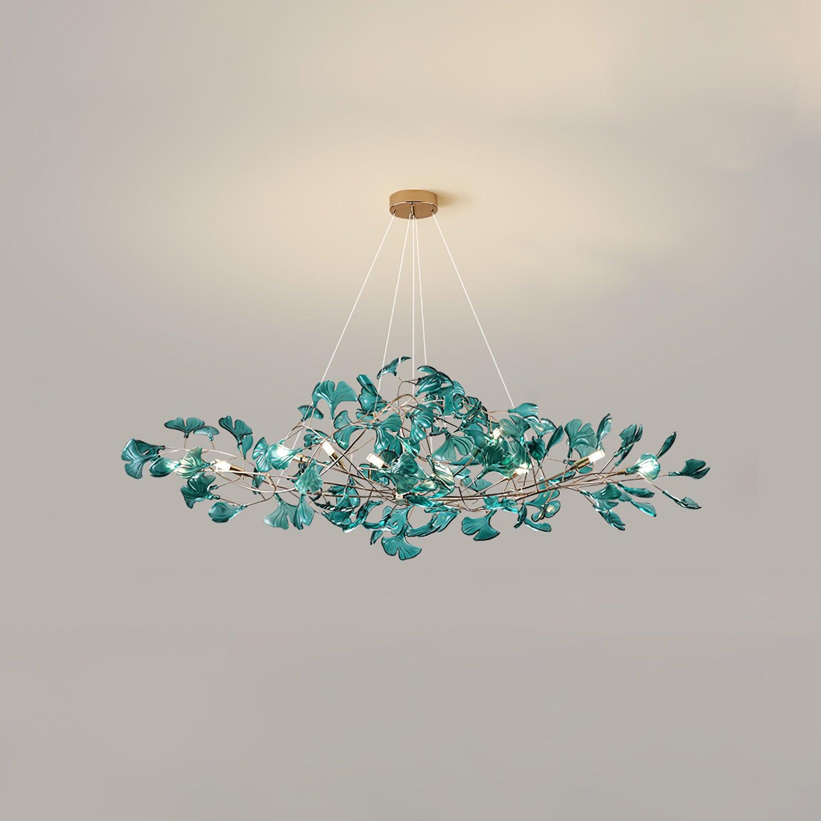 Modern Ginkgo Leaf Dining Room Chandelier with Artistic Design