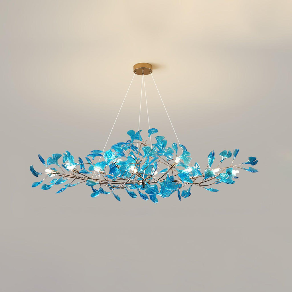 Modern Ginkgo Leaf Dining Room Chandelier with Artistic Design