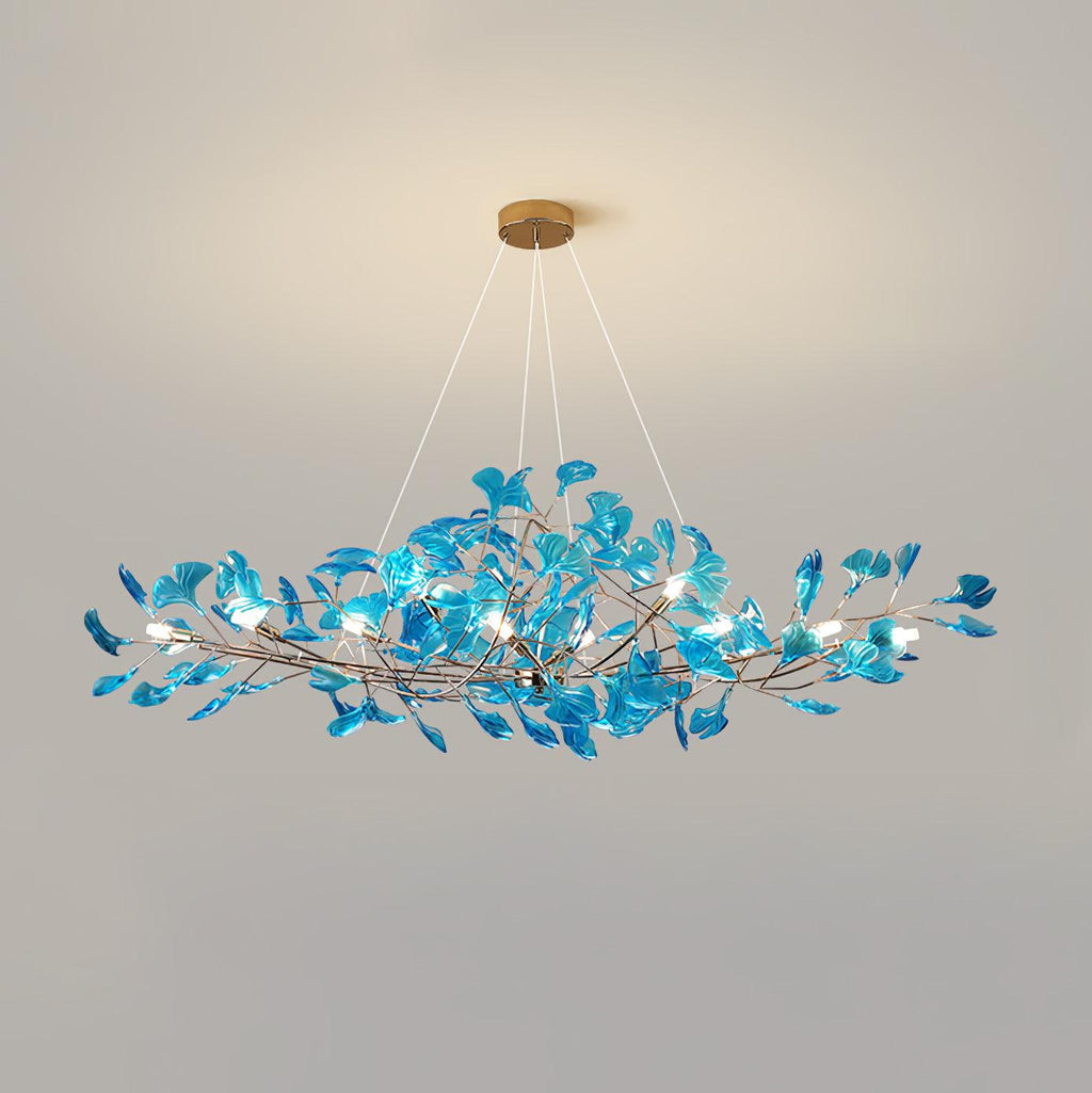 Modern Ginkgo Leaf Dining Room Chandelier with Artistic Design
