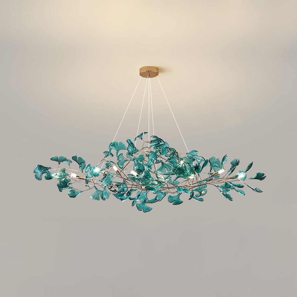 Modern Ginkgo Leaf Dining Room Chandelier with Artistic Design